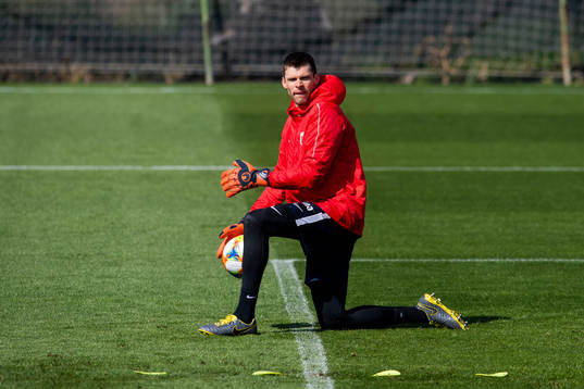 Goalkeeper Rune Almenning Jarstein of Norway