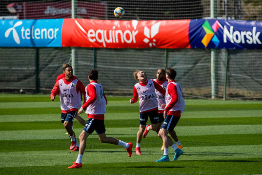Joshua King and Jonas Svensson of Norway