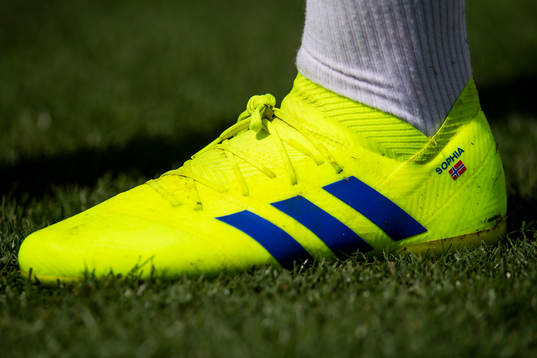 The shoe of Stefan Johansen of Norway