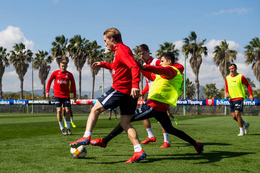 Jonas Svensson and Tarik Elyounoussi of Norway