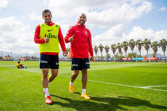 Omar Elabdellaoui and Haitam Aleesami of Norway