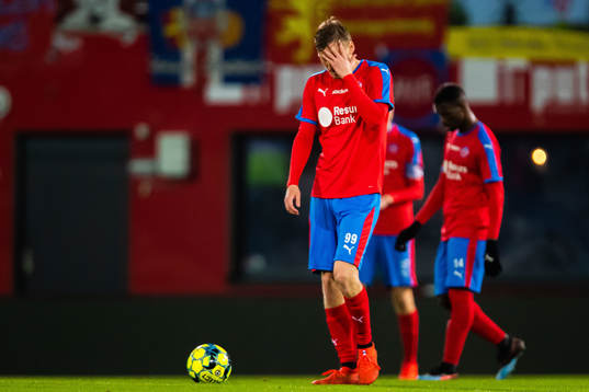 Helsingborgs Andri Bjarnason deppar