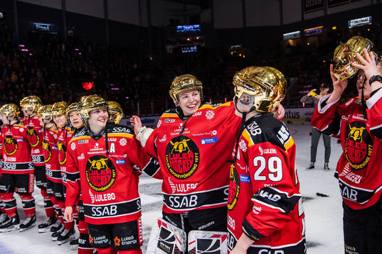 Luleås spelare jublar