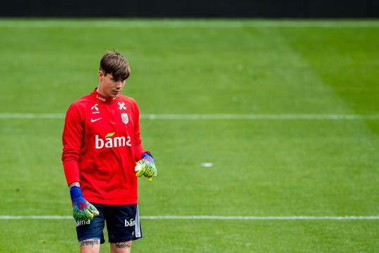 Goalkeeper Per Kristian Worre Bråtveit of Norway