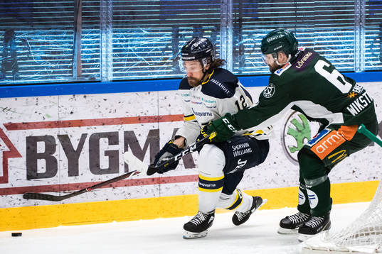 s Andreas Thuresson  och Färjestads Mikael Wikstrand
