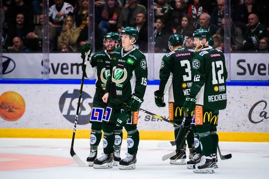 Färjestads Jesse Virtanen, Gustav Rydahl och Alexander