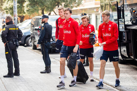 Alexander Sørloth, Ole Sælnes, Jonas Svensson and Sigurd