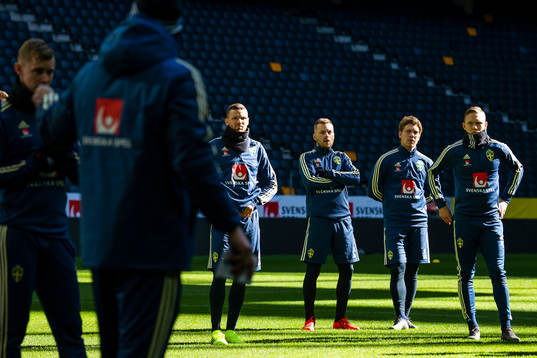 L to R Marcus Berg, Sebastian Larsson, Alexander Fransson