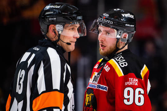 Domare Morgan Johansson och Luleås Robin Kovacs
