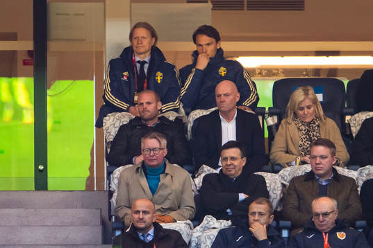 Albin Ekdal of Sweden in the stands