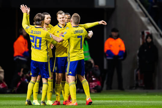 Kristoffer Olsson, Sebastian Larsson and Viktor Claesson of