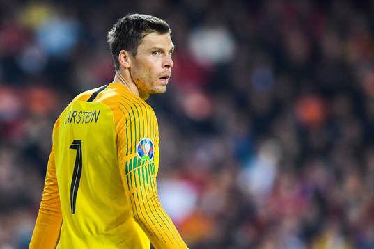 Goalkeeper Rune Almenning Jarstein of Norway