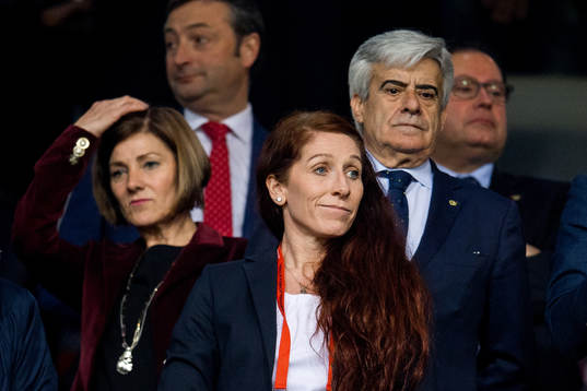 Lise Klaveness in the stands