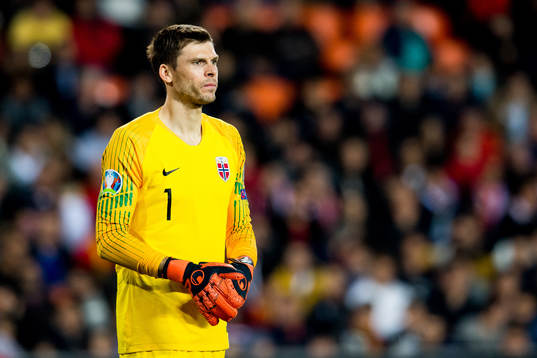 Goalkeeper Rune Almenning Jarstein of Norway