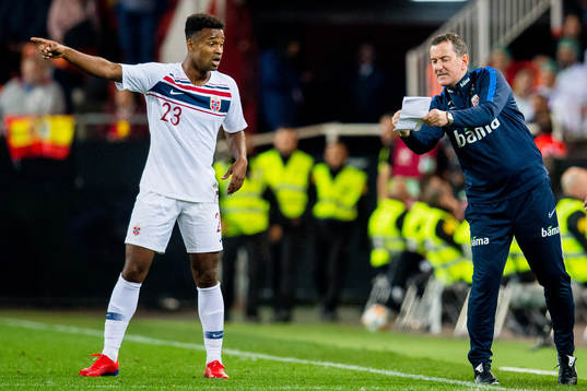 Ola Kamara of Norway and Per Joar Hansen, assistant coach