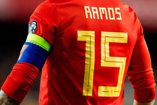The shirt of Sergio Ramos of Spain