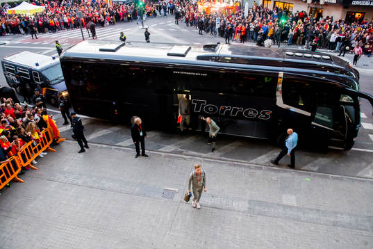 Jonas Svensson of Norway arrives the stadium