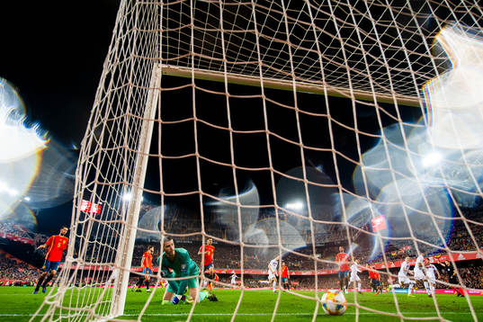 Goalkeeper David de Gea of Spain looks dejected