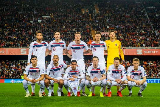 The starting eleven of Norway Joshua King, Ole Kristian
