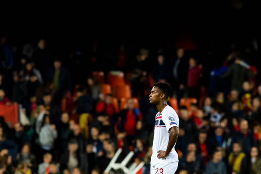 Ola Kamara of Norway looks dejected