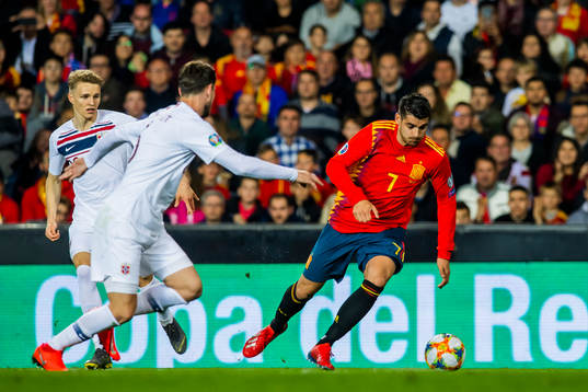 Martin Ødegaard, Håvard Nordtveit of Norway and Alvaro