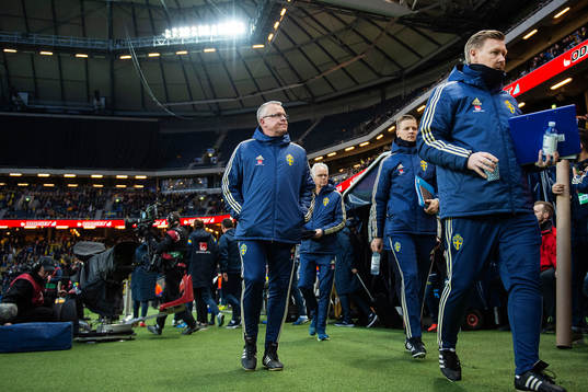 Head coach Janne Andersson, assistant coach Peter