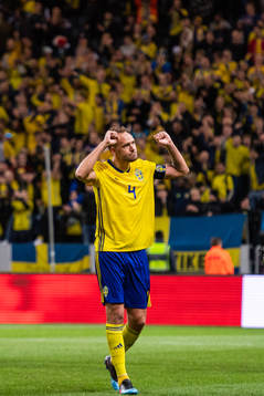Andreas Granqvist of Sweden celebrates