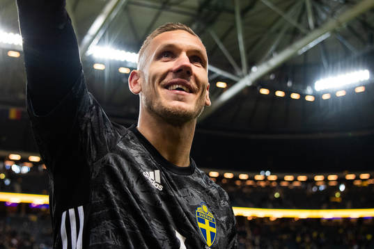 Goalkeeper Robin Olsen of Sweden