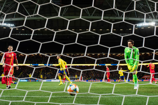 Goalkeeper Ciprian Tatarusanu of Romania looks dejected