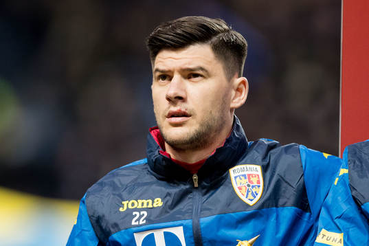 Cristian Sapunaru of Romania ahed of the UEFA Euro