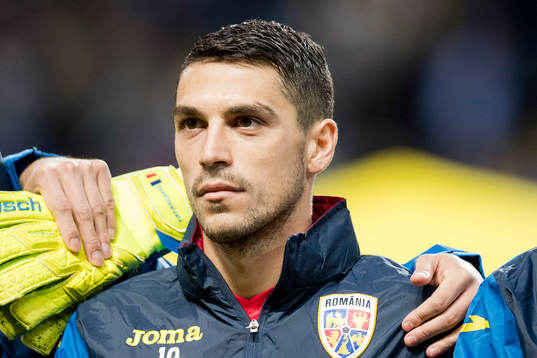 Nicolae Stanciu of Romania ahed of the UEFA Euro Qualifier