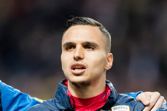 Cristian Manea of Romania ahed of the UEFA Euro Qualifier