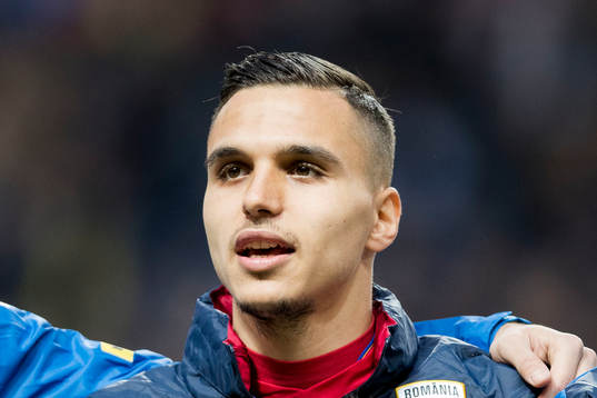 Cristian Manea of Romania ahed of the UEFA Euro Qualifier
