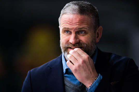 Kristianstads  tränare Mikael Gath  deppar