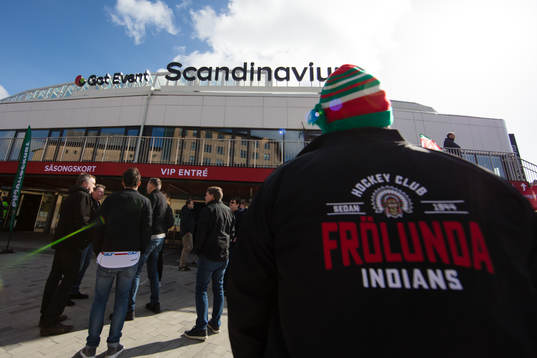 Scandinavium exteriört innan kvartsfinal 1 i SM-slutspelet