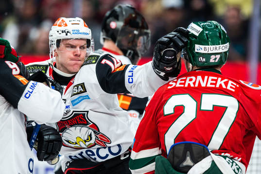 Malmö Redhawks Carl-Johan Lerby och Frölundas Linus