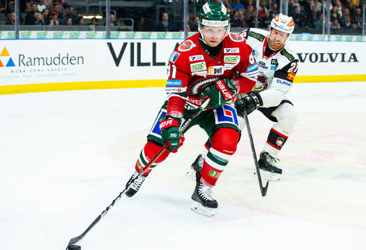 Frölundas Ryan Lasch och Malmö Redhawks Jens Olsson