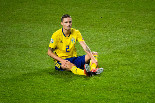 Mikael Lustig of Sweden sits down