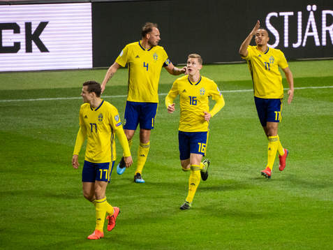 Viktor Claesson, Andreas Granqvist and Emil Krafth
