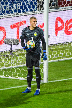 Goalkeeper Robin Olsen of Sweden