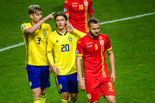 Filip Helander and Kristoffer Olsson of Sweden
