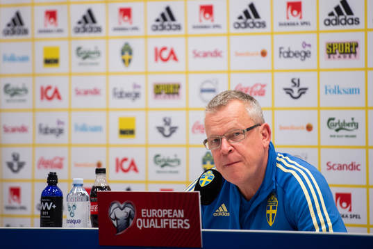 Head coach Janne Andersson of Sweden at the press conference