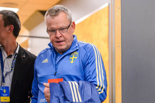 Head coach Janne Andersson of Sweden at the press conference