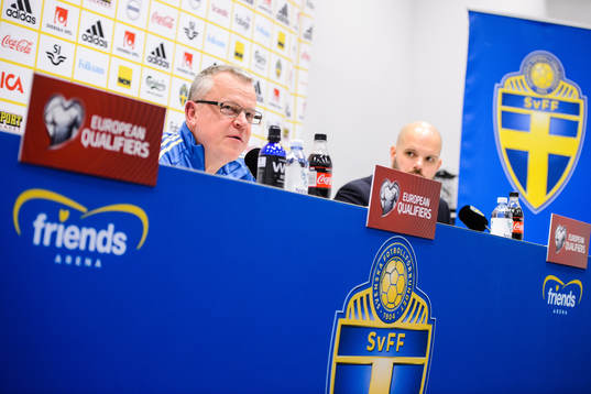 Head coach Janne Andersson of Sweden at a press conference