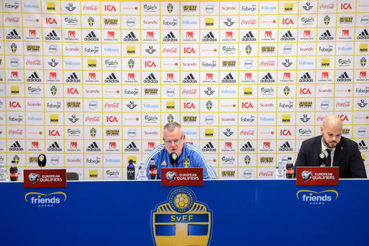 Head coach Janne Andersson of Sweden at a press conference