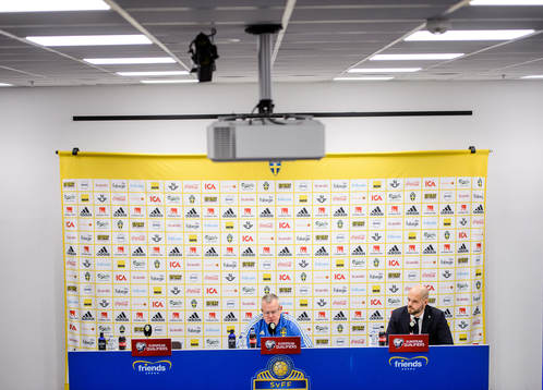Head coach Janne Andersson of Sweden at a press conference