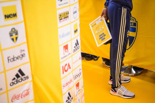 Robin Quaison of Sweden with his award for Most Valuable