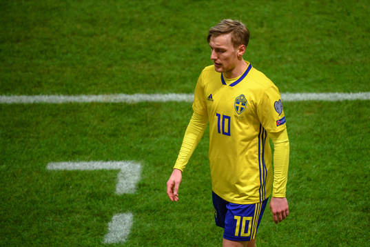 Emil Forsberg of Sweden looks dejected the UEFA Euro