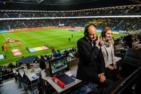 Hanna Marklund and Lasse Granqvist of TV4, Swedish
