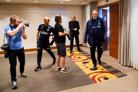 Lars Lagerbäck, head coach of Norway